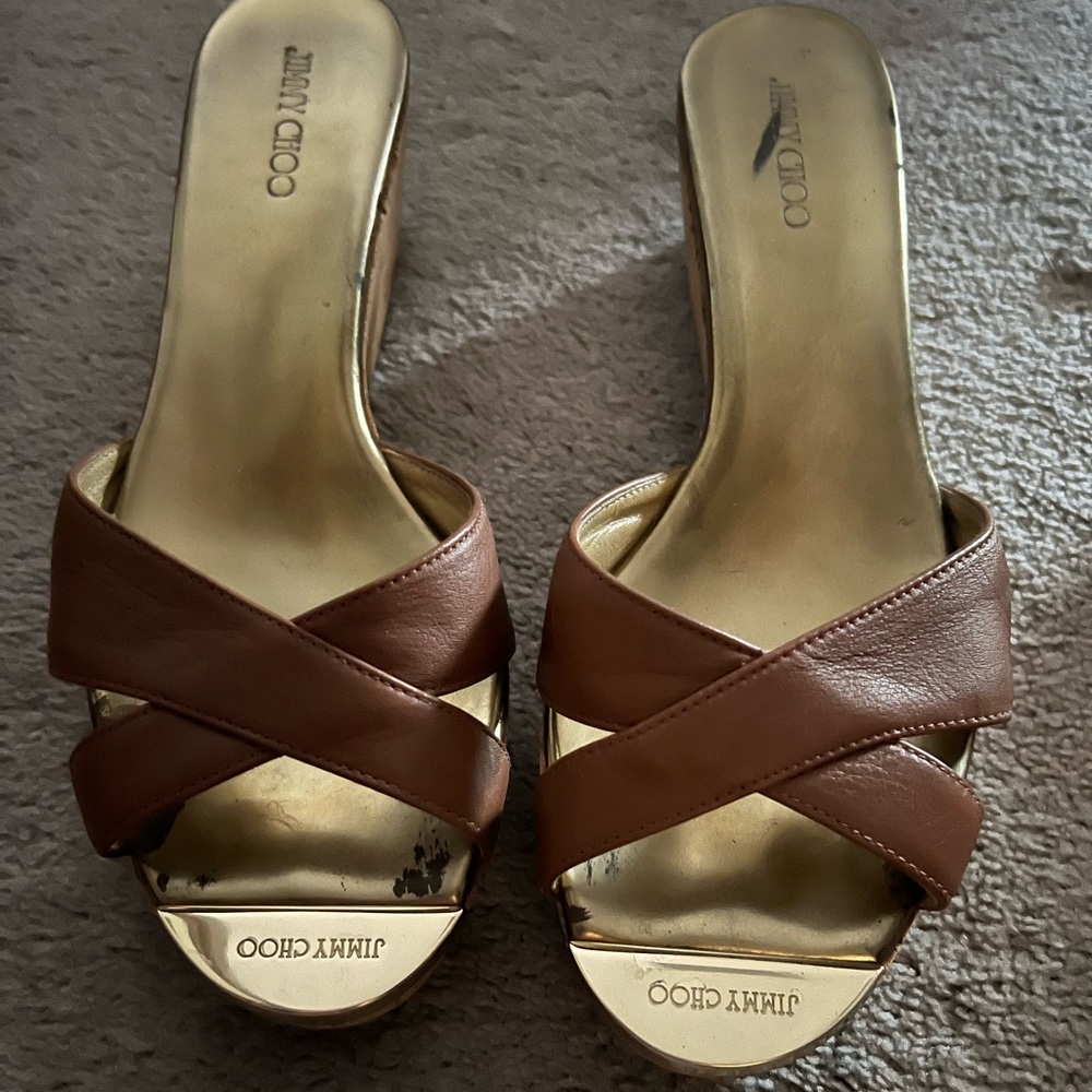 Iconic Jimmy Choo Chop Wedge - Lightweight comfortable and elegant